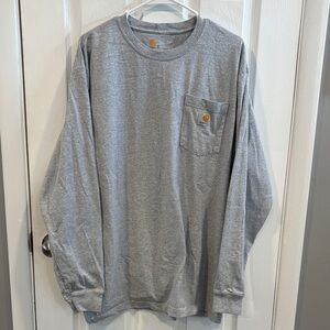 Carhartt Men's Heather Gray Long Sleeve Tee Size XL